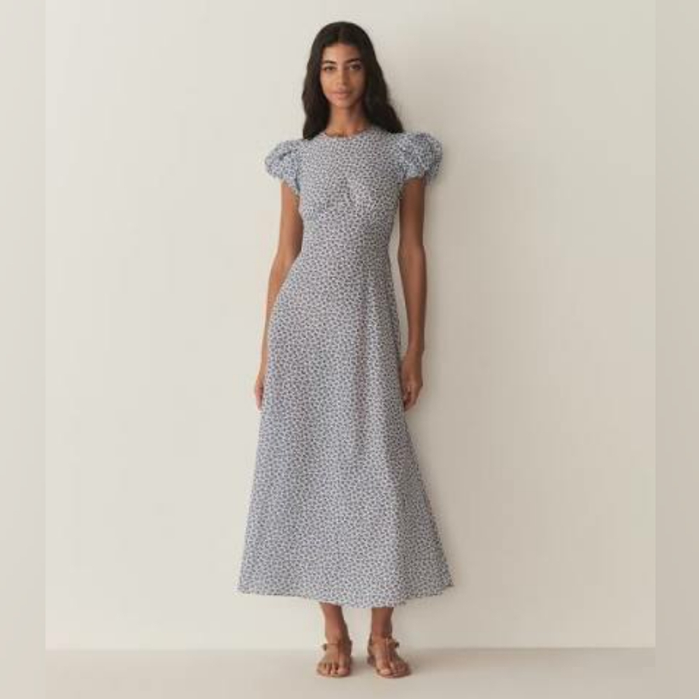 Doen Romina Dress Cornflower Hillside In Bloom Size M